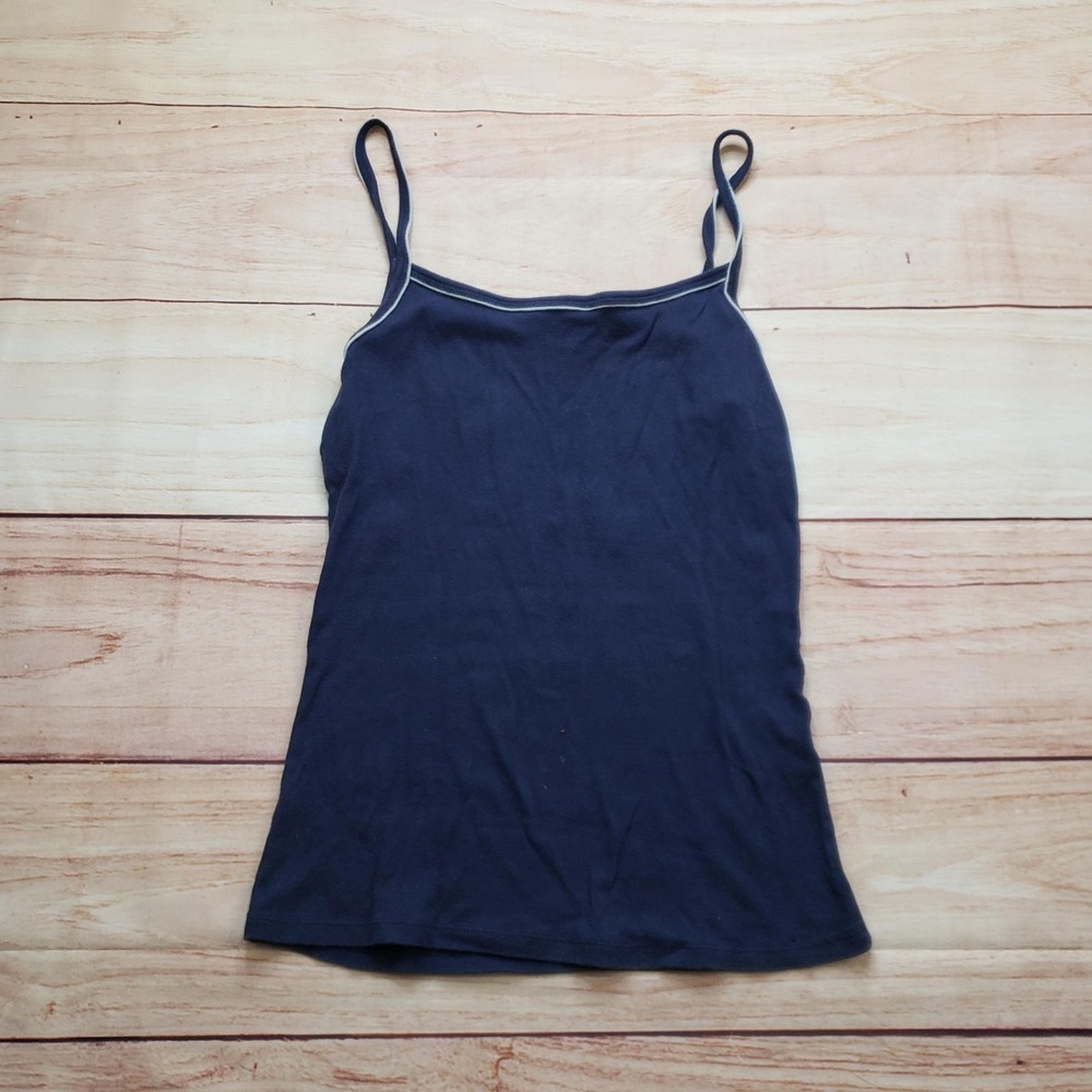 Brandy Melville Tank Womens OS Blue‎ Camisole Strappy Square Neck Cotton Slim